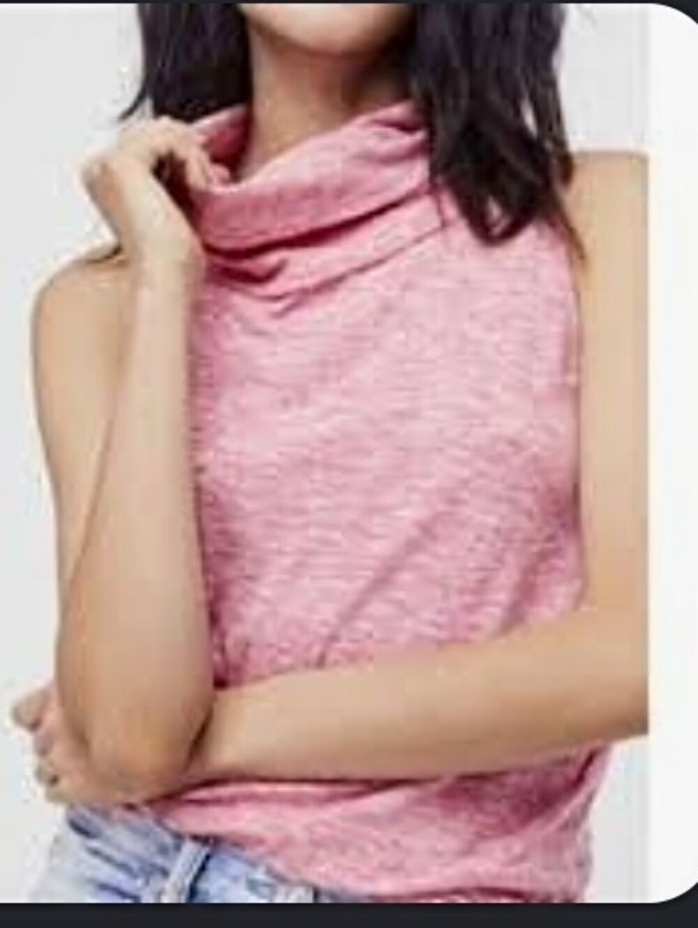 We The Free Flowy Heathered Rose Sleeveless Cowl Neck Tank XS - Picture 4 of 10